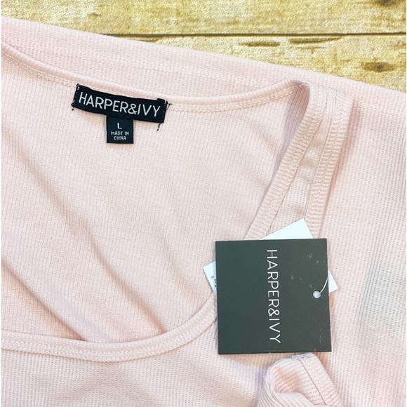 ‼️CLEARANCE SALE‼️Women’s Pink White Ribbed New York Collegiate Graphic Tank Top - Picture 8 of 11